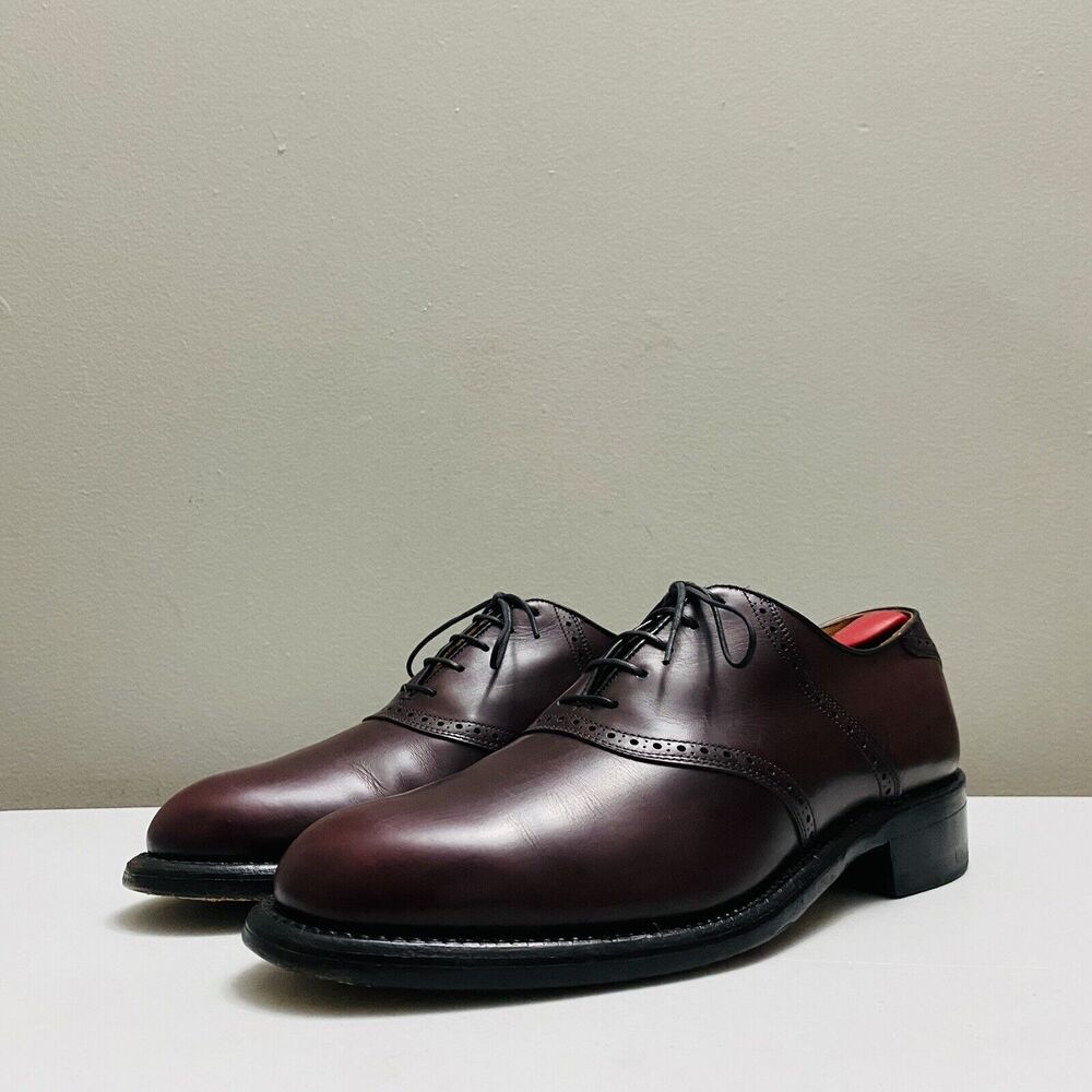 Vintage COLE HAAN Oxford Men's Casual Shoes Burgundy Size 9.5 B/D Made In USA!